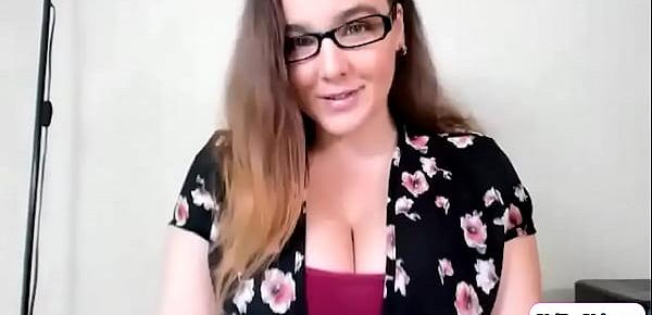  Busty tech support and client fingering